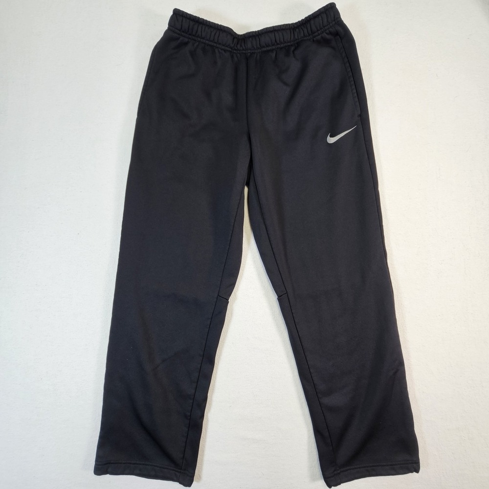 Nike Therma Fit Mens Sweat Pants Size Large Black Drawstring Cinch Cuff